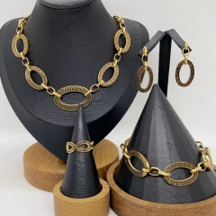 Stainless steel jewelry necklace Earrings Bracelet ring Wholesale