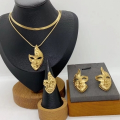 Stainless steel jewelry necklace Earrings Bracelet ring Wholesale