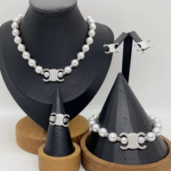 Stainless steel jewelry necklace Earrings Bracelet ring Wholesale