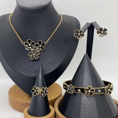 Stainless steel jewelry necklace Earrings Bracelet ring Wholesale
