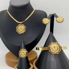 Stainless steel jewelry necklace Earrings Bracelet ring Wholesale