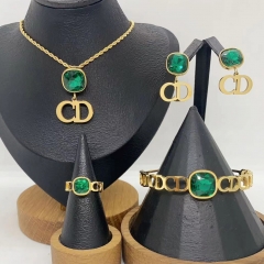 Stainless steel jewelry necklace Earrings Bracelet ring Wholesale