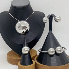 Stainless steel jewelry necklace Earrings Bracelet ring Wholesale