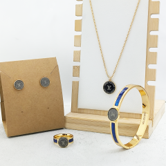 Stainless steel jewelry necklace Earrings Bracelet ring Wholesale