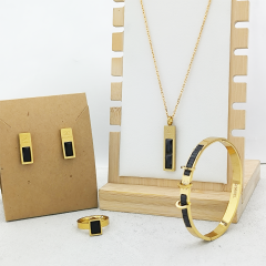 Stainless steel jewelry necklace Earrings Bracelet ring Wholesale