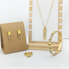 Stainless steel jewelry necklace Earrings Bracelet ring Wholesale