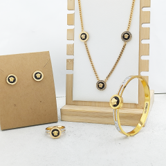 Stainless steel jewelry necklace Earrings Bracelet ring Wholesale