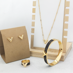 Stainless steel jewelry necklace Earrings Bracelet ring Wholesale