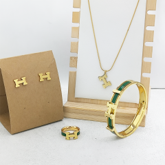 Stainless steel jewelry necklace Earrings Bracelet ring Wholesale