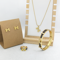 Stainless steel jewelry necklace Earrings Bracelet ring Wholesale