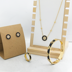 Stainless steel jewelry necklace Earrings Bracelet ring Wholesale