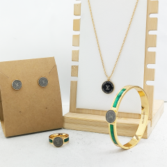 Stainless steel jewelry necklace Earrings Bracelet ring Wholesale