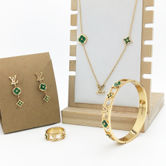 Stainless steel jewelry necklace Earrings Bracelet ring Wholesale