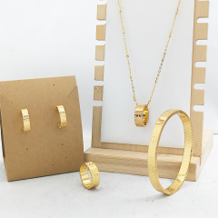 Stainless steel jewelry necklace Earrings Bracelet ring Wholesale