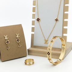 Stainless steel jewelry necklace Earrings Bracelet ring Wholesale