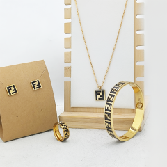 Stainless steel jewelry necklace Earrings Bracelet ring Wholesale