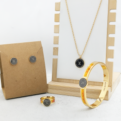 Stainless steel jewelry necklace Earrings Bracelet ring Wholesale