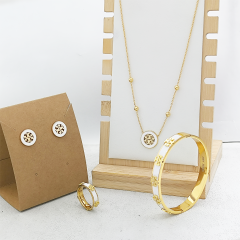 Stainless steel jewelry necklace Earrings Bracelet ring Wholesale