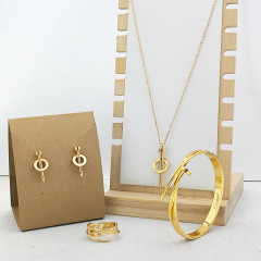 Stainless steel jewelry necklace Earrings Bracelet ring Wholesale