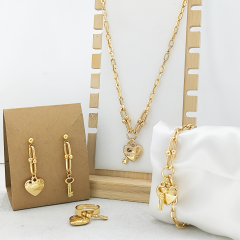 Stainless steel jewelry necklace Earrings Bracelet ring Wholesale