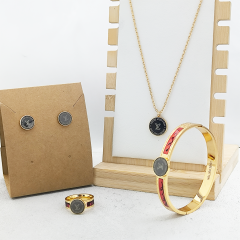 Stainless steel jewelry necklace Earrings Bracelet ring Wholesale