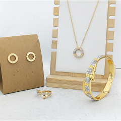 Stainless steel jewelry necklace Earrings Bracelet ring Wholesale