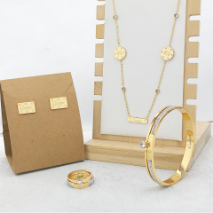 Stainless steel jewelry necklace Earrings Bracelet ring Wholesale