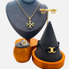 Stainless steel jewelry necklace Earrings Bracelet ring Wholesale