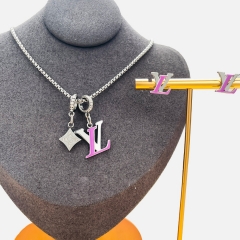 Stainless steel jewelry necklace Earrings Bracelet ring Wholesale