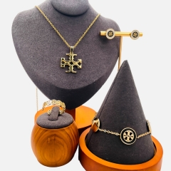 Stainless steel jewelry necklace Earrings Bracelet ring Wholesale