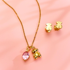 Stainless steel Tous bear jewelry set Wholesale