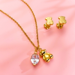 Stainless steel Tous bear jewelry set Wholesale