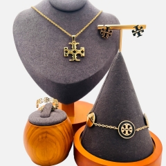 Stainless steel jewelry necklace Earrings Bracelet ring Wholesale