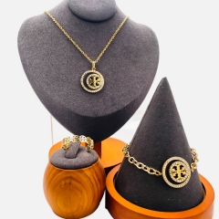 Stainless steel jewelry necklace Earrings Bracelet ring Wholesale