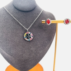 Stainless steel jewelry necklace Earrings Bracelet ring Wholesale