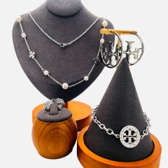 Stainless steel jewelry necklace Earrings Bracelet ring Wholesale
