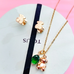 Stainless steel Tous bear jewelry set Wholesale