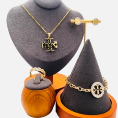 Stainless steel jewelry necklace Earrings Bracelet ring Wholesale