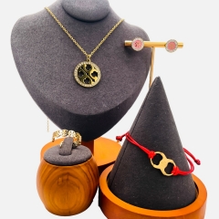 Stainless steel jewelry necklace Earrings Bracelet ring Wholesale