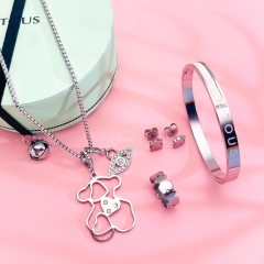 Stainless steel Tous bear jewelry set Wholesale