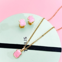 Stainless steel Tous bear jewelry set Wholesale