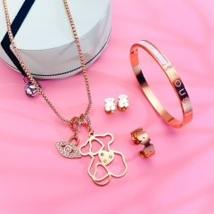 Stainless steel Tous bear jewelry set Wholesale