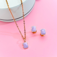 Stainless steel Tous bear jewelry set Wholesale