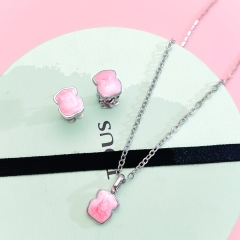 Stainless steel Tous bear jewelry set Wholesale
