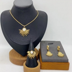 Stainless steel jewelry necklace Earrings  ring Wholesale
