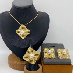Stainless steel jewelry necklace Earrings  ring Wholesale