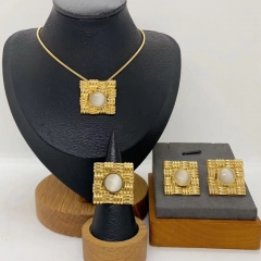 Stainless steel jewelry necklace Earrings  ring Wholesale