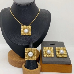 Stainless steel jewelry necklace Earrings  ring Wholesale