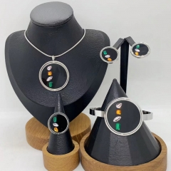 Stainless steel jewelry necklace Earrings Bracelet ring Wholesale