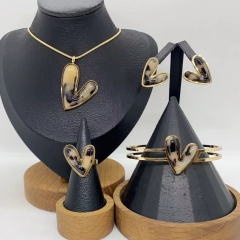 Stainless steel jewelry necklace Earrings Bracelet ring Wholesale